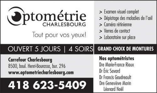 Charlesbourg Optometriste Examen de la vue ReseauNet